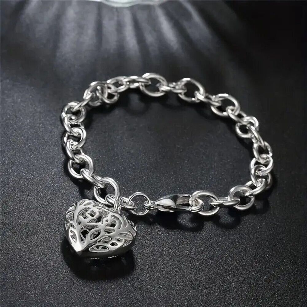 Beautiful Hollow Heart Bracelet with Charm